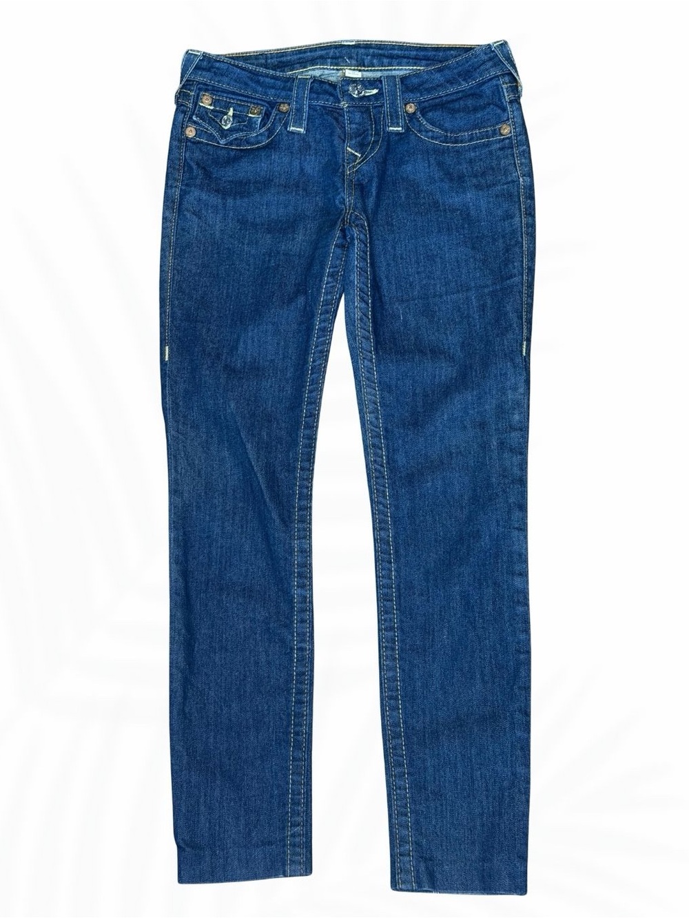 True Religion Classic Skinny Jeans Dark Wash Flap Pocket Size 26